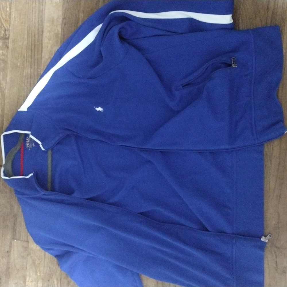 Track suit cotton top polo zip up